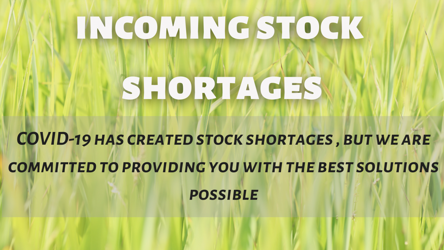 COVID19 Stock Shortages 2021 Savoy Equipment LTD